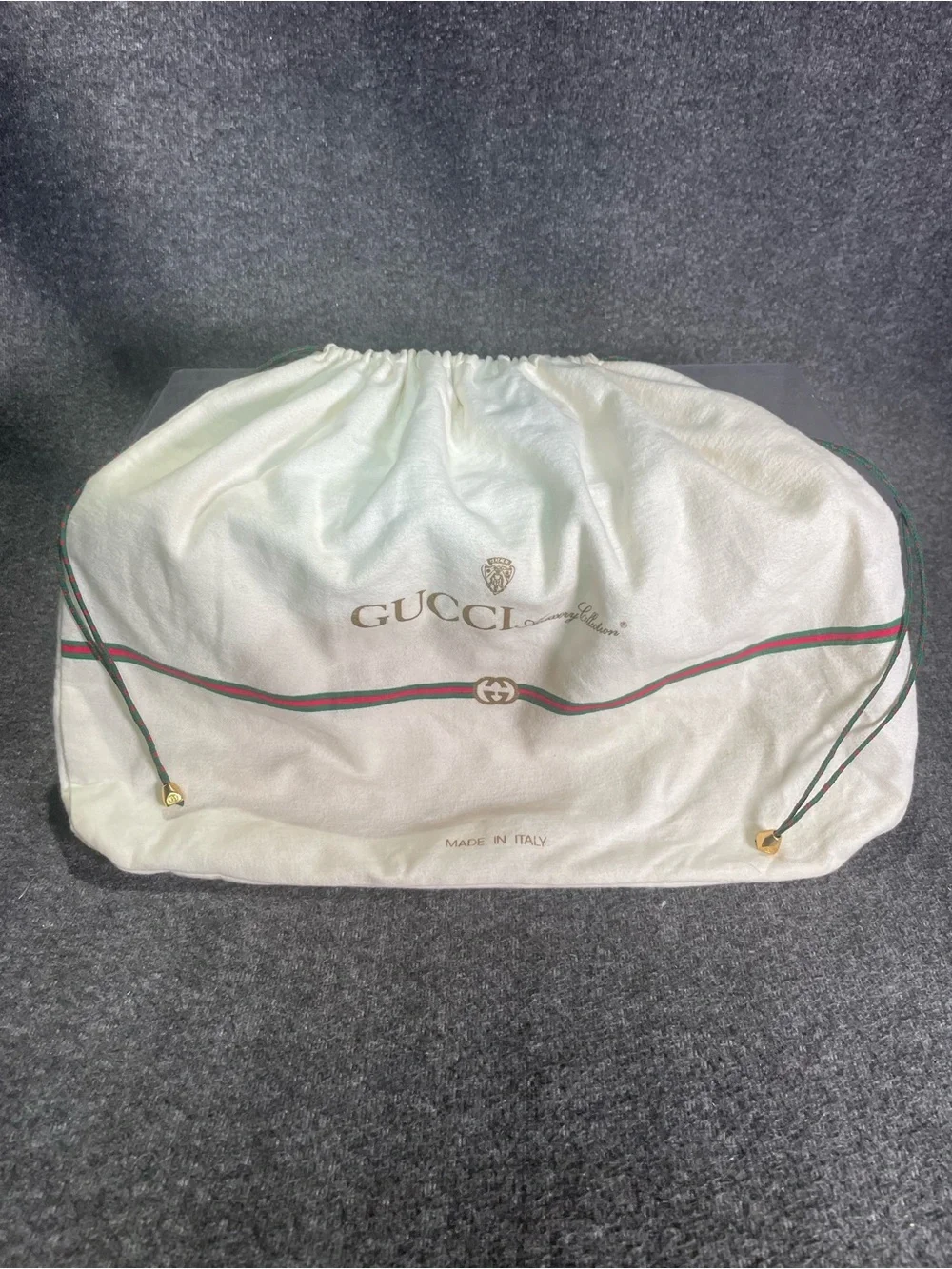 Vintage Authentic GUCCI Accessory Collection Dust Bag 16” X 13”